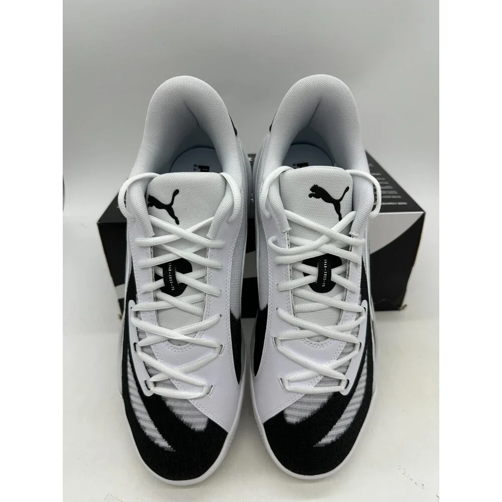 Puma All Pro Nitro Men's Size 13 White Black Basketball Athletic Shoes 379081 06